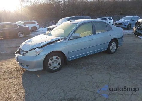 2005 Honda Civic Hybrid from USA, damaged, VIN JHMES96655S005723